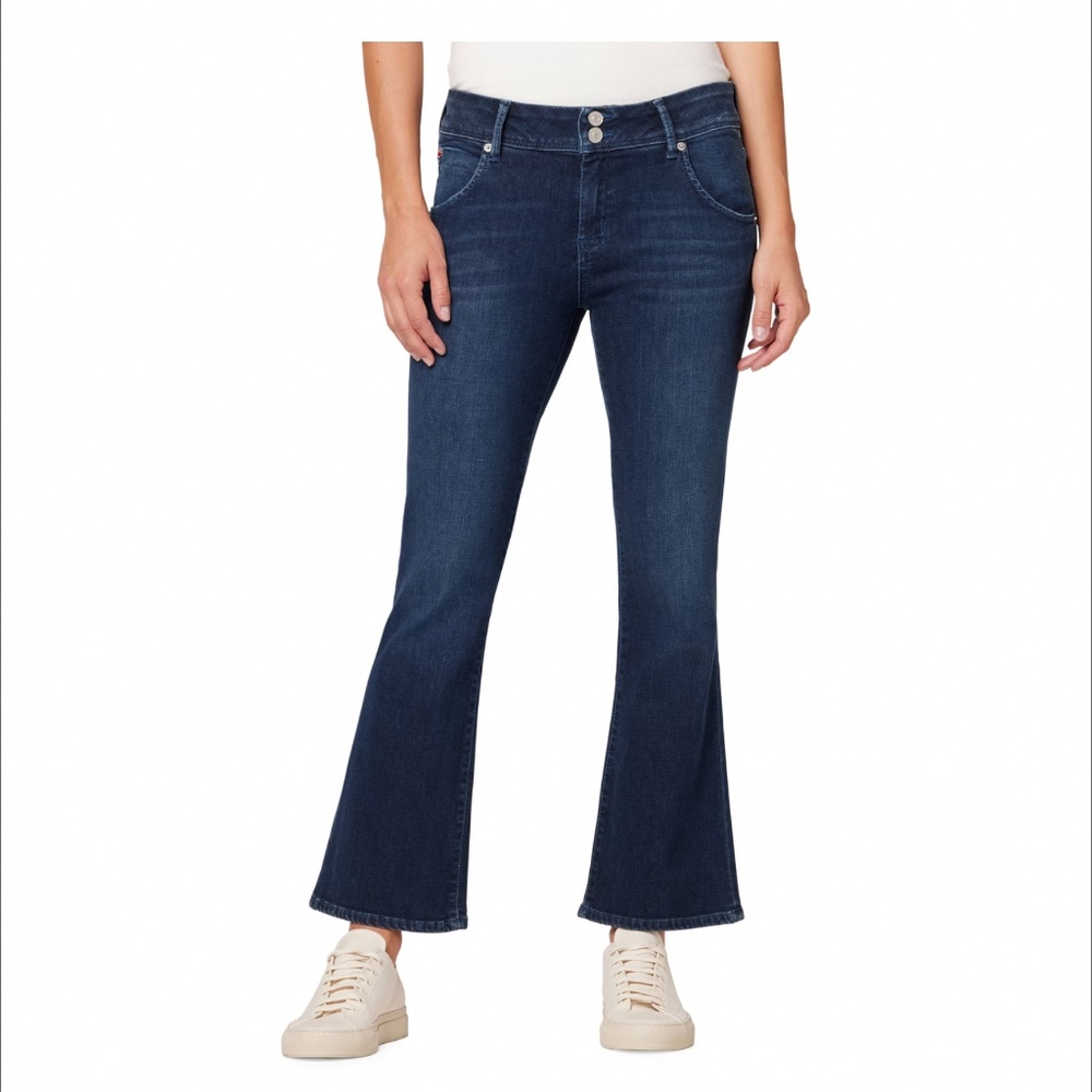 HUDSON JEANS Collin Mid-Rise Cropped Bootcut Jeans